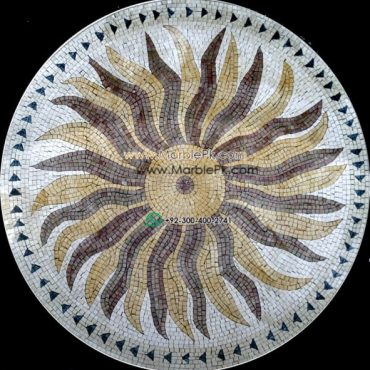 Marble Mosaic Medallion - Mosaic art medallion by marblepk.com mpk m 538 591x600