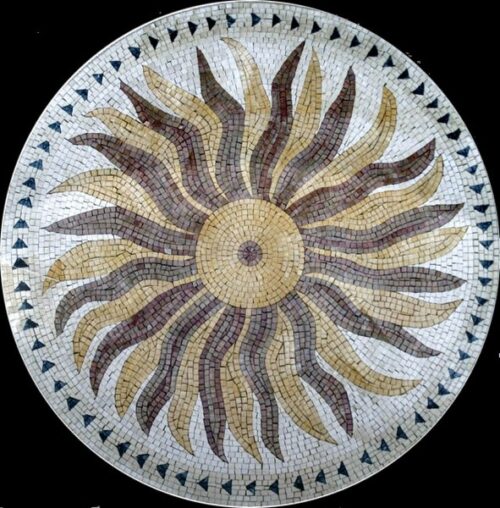 Marble Mosaic Medallion - Mosaic art medallion by marblepk.com mpk m 538 591x600