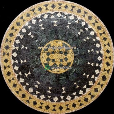 Marble Mosaic Medallion - Mosaic art medallion by marblepk.com mpk m 539 603x600