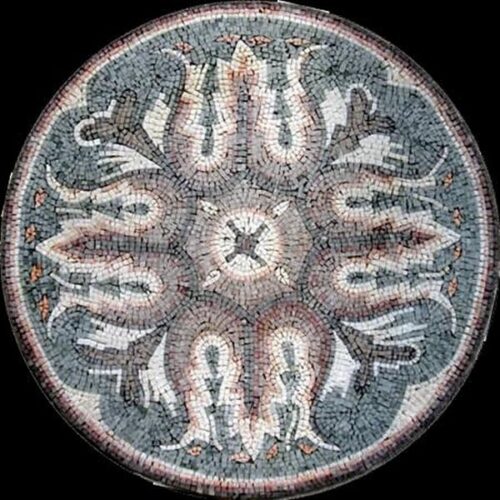 Marble Mosaic Medallion - Mosaic art medallion by marblepk.com mpk m 541 600x600
