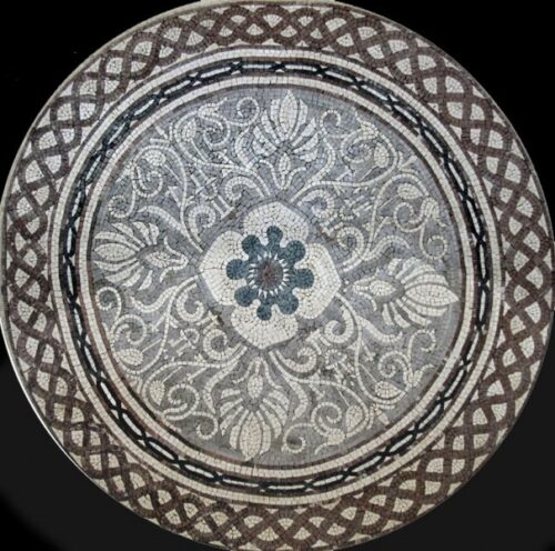 Marble Mosaic Medallion - Mosaic art medallion by marblepk.com mpk m 544 605x600