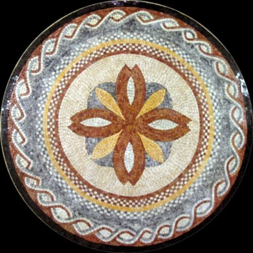 Marble Mosaic Medallion - Mosaic art medallion by marblepk.com mpk m 546 601x600