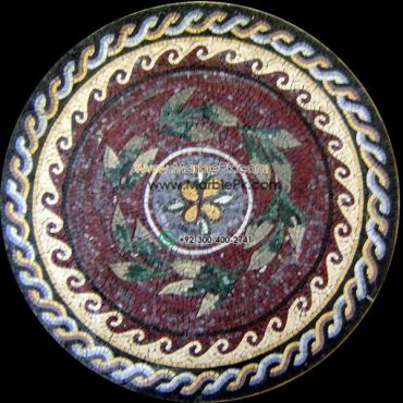 Marble Mosaic Medallion - Mosaic art medallion by marblepk.com mpk m 547 600x600