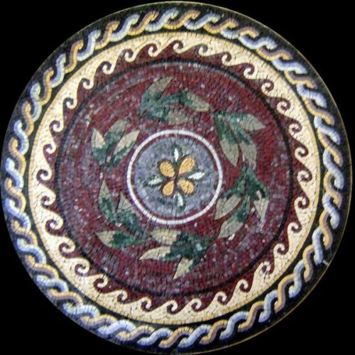 Marble Mosaic Medallion - Mosaic art medallion by marblepk.com mpk m 547 600x600