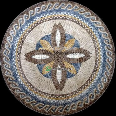 Marble Mosaic Medallion - Mosaic art medallion by marblepk.com mpk m 548 595x600