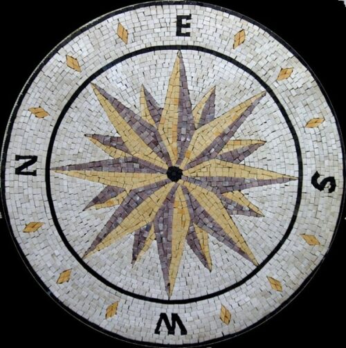 Marble Mosaic Medallion - Mosaic art medallion by marblepk.com mpk m 549 597x600
