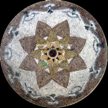 Marble Mosaic Medallion - Mosaic art medallion by marblepk.com mpk m 550 600x600