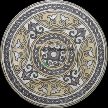 Marble Mosaic Medallion - Mosaic art medallion by marblepk.com mpk m 556 600x600