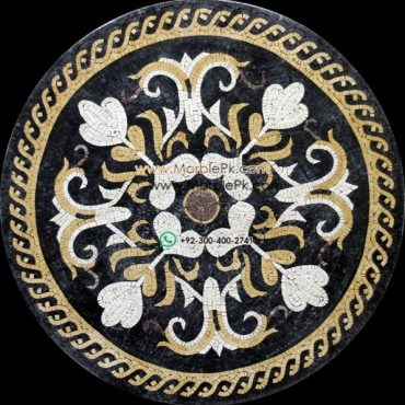 Marble Mosaic Medallion - Mosaic art medallion by marblepk.com mpk m 557 596x600