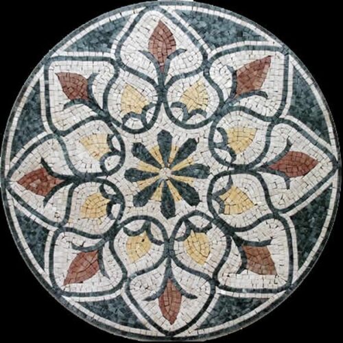 Marble Mosaic Medallion - Mosaic art medallion by marblepk.com mpk m 559 600x600