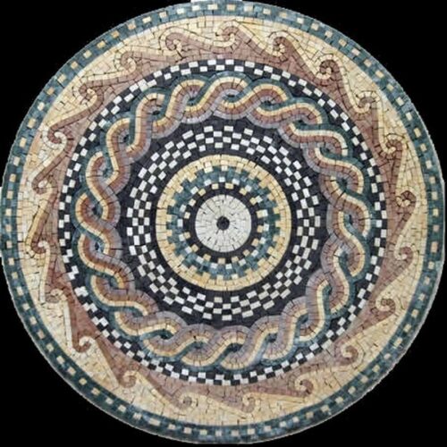 Marble Mosaic Medallion - Mosaic art medallion by marblepk.com mpk m 561 600x600