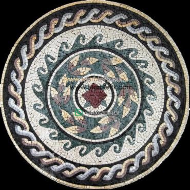 Marble Mosaic Medallion - Mosaic art medallion by marblepk.com mpk m 562 600x600