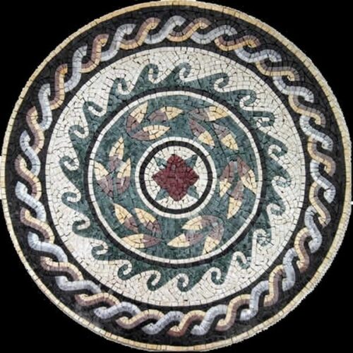 Marble Mosaic Medallion - Mosaic art medallion by marblepk.com mpk m 562 600x600