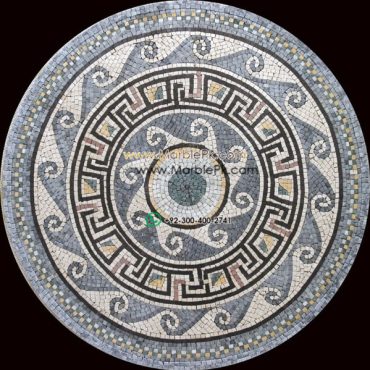 Marble Mosaic Medallion - Mosaic art medallion by marblepk.com mpk m 565 599x600
