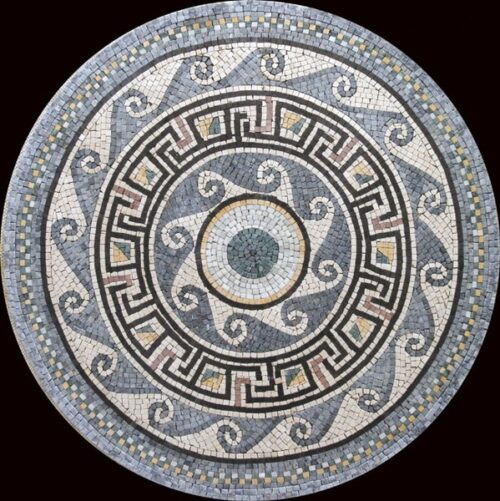 Marble Mosaic Medallion - Mosaic art medallion by marblepk.com mpk m 565 599x600