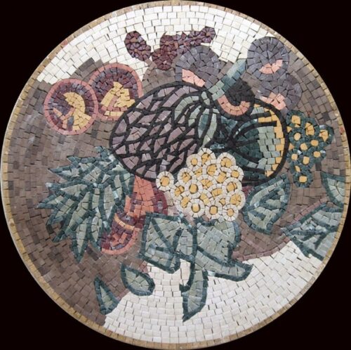 Marble Mosaic Medallion - Mosaic art medallion by marblepk.com mpk m 566 603x600