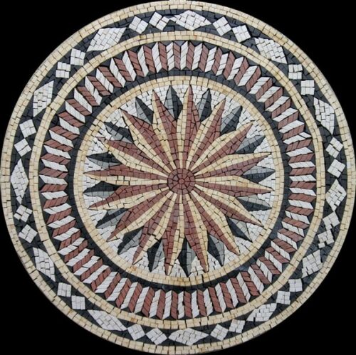 Marble Mosaic Medallion - Mosaic art medallion by marblepk.com mpk m 567 601x600