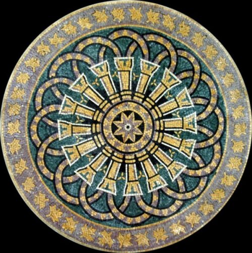 Marble Mosaic Medallion - Mosaic art medallion by marblepk.com mpk m 570 597x600