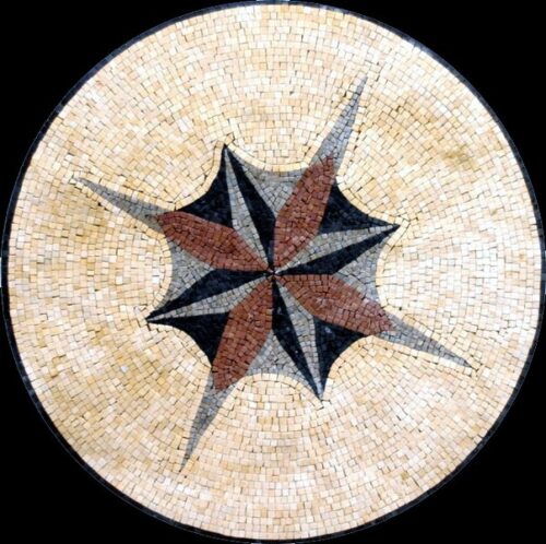 Marble Mosaic Medallion - Mosaic art medallion by marblepk.com mpk m 572 603x600