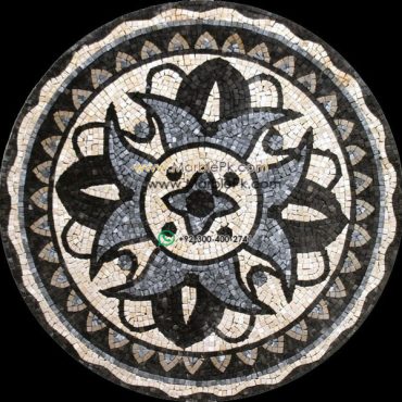 Marble Mosaic Medallion - Mosaic art medallion by marblepk.com mpk m 573 606x600