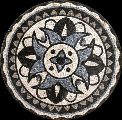 Marble Mosaic Medallion - Mosaic art medallion by marblepk.com mpk m 573 606x600