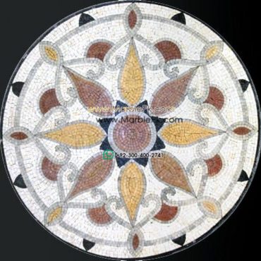 Marble Mosaic Medallion - Mosaic art medallion by marblepk.com mpk m 574 603x600