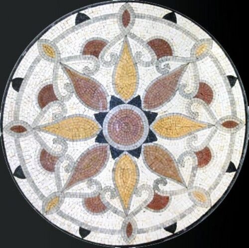 Marble Mosaic Medallion - Mosaic art medallion by marblepk.com mpk m 574 603x600