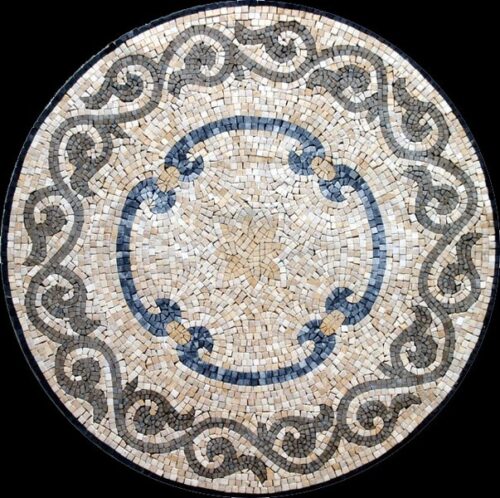 Marble Mosaic Medallion - Mosaic art medallion by marblepk.com mpk m 575 603x600