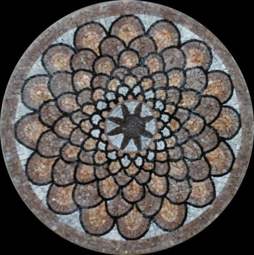 Marble Mosaic Medallion - Mosaic art medallion by marblepk.com mpk m 578 599x600