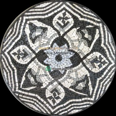 Marble Mosaic Medallion - Mosaic art medallion by marblepk.com mpk m 579 607x600