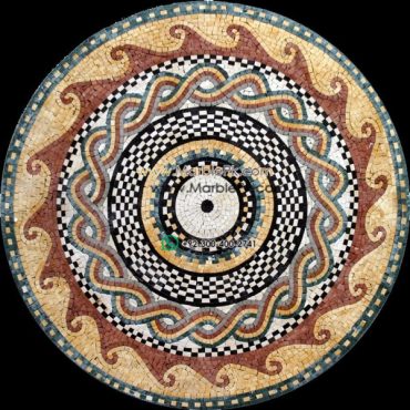 Marble Mosaic Medallion - Mosaic art medallion by marblepk.com mpk m 583 600x600