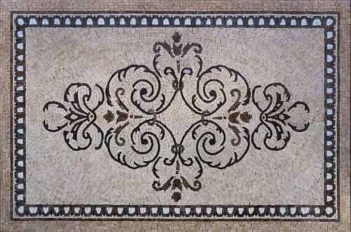Marble Mosaic Rug - Mosaic art rug by marblepk.com mpk rug 323