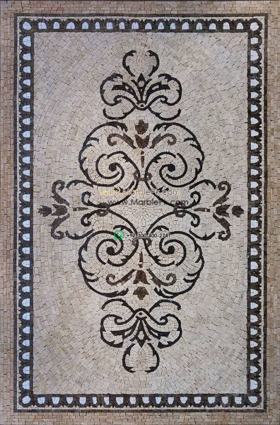 Marble Mosaic Rug - Mosaic art rug by marblepk.com mpk rug 324