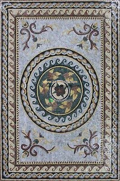 Marble Mosaic Rug - Mosaic art rug by marblepk.com mpk rug 326