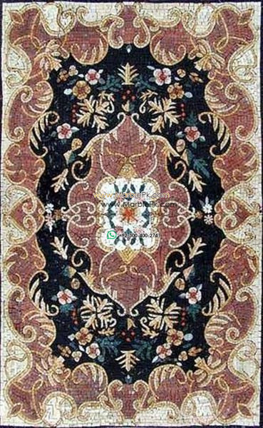 Marble Mosaic Rug - Mosaic art rug by marblepk.com mpk rug 327