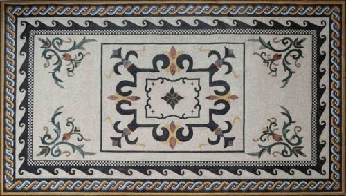 Marble Mosaic Rug - Mosaic art rug by marblepk.com mpk rug 328