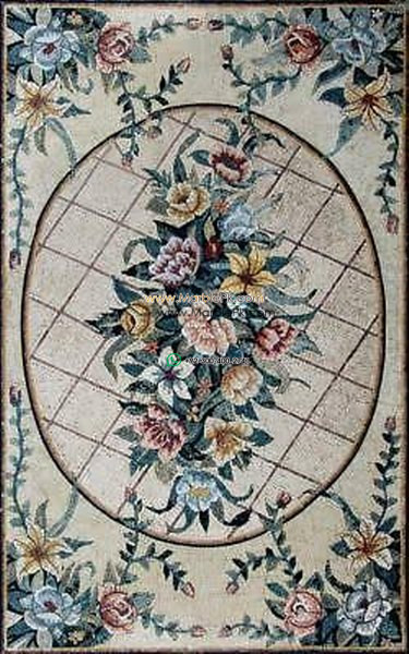 Marble Mosaic Rug - Mosaic art rug by marblepk.com mpk rug 330