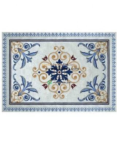 Marble Mosaic Rug - Mosaic art rug by marblepk.com mpk rug 331