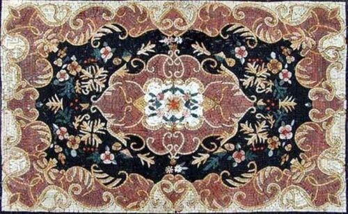 Marble Mosaic Rug - Mosaic art rug by marblepk.com mpk rug 332