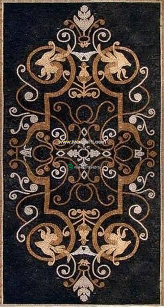 Marble Mosaic Rug - Mosaic art rug by marblepk.com mpk rug 334