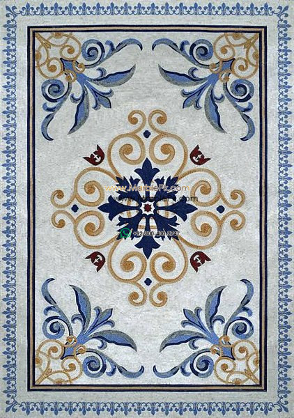 Marble Mosaic Rug - Mosaic art rug by marblepk.com mpk rug 341