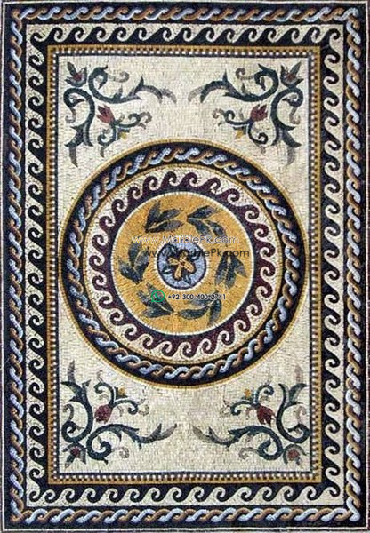 Marble Mosaic Rug - Mosaic art rug by marblepk.com mpk rug 343